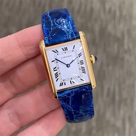 tank cartier blue|cartier tank mechanical.